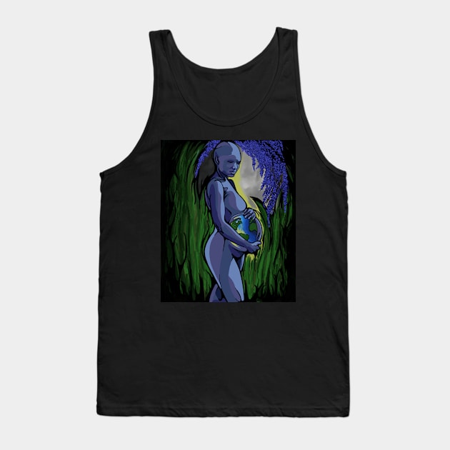 Gaia Earth Goddess Tank Top by Slightly Unhinged